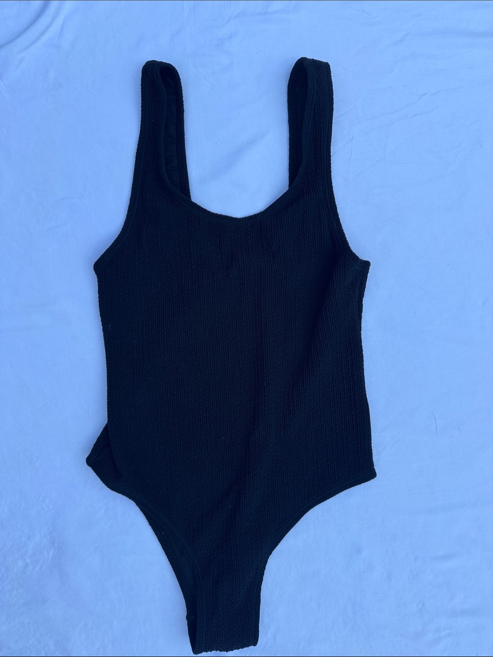 Primark Black Ribbed One-Piece Swimsuit